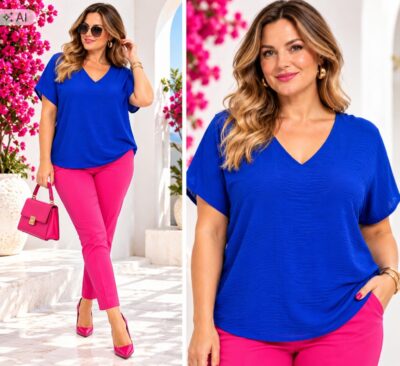 Bluzka TOP CAMILLA damska rozmiar 52 biust 120cm -chaber
